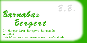 barnabas bergert business card